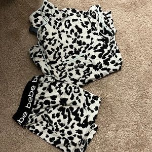 Bebe Matching Cheetah PJ set